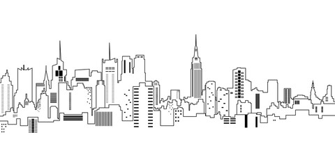 City landscape, vector icon on white background