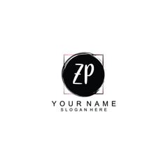 Fototapeta na wymiar Letter ZP Beautiful handwriting logo