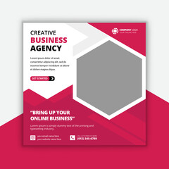 Corporate business social media post banner and web banner template