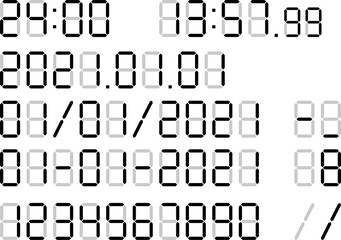 デジタルの時計日付イメージ素材集
