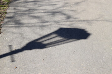 Schatten einer Laterne