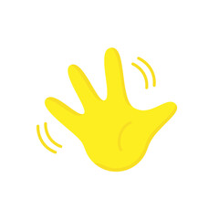 yellow four-fingered hand