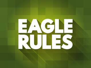 Eagle Rules text quote, concept background