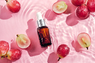 Organic cosmetics with grape seed oil and herbal ingredients. Zero Waste Winemaking. Skincare...