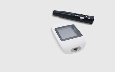Blood sugar test isolated on white background  : clipping path