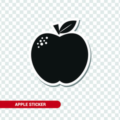 Vector image. Sticker of an apple.