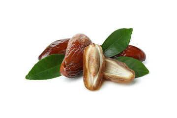 Tasty dried dates isolated on white background