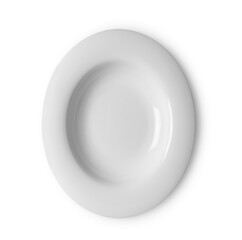 white plate on white background