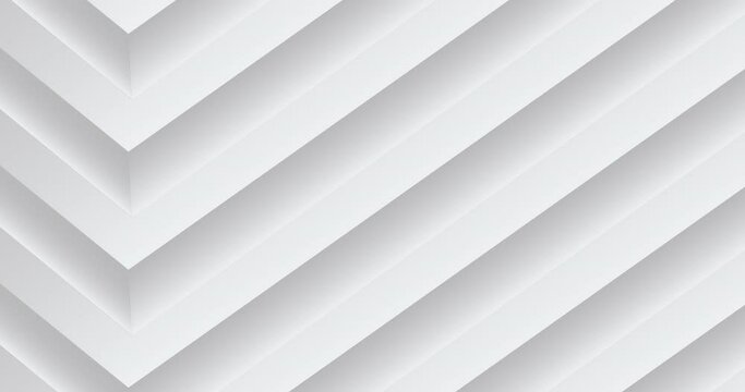 4k Light grey white looped gradient abstract background with diagonal lines. Business video corporate presentation. Modern striped technology BG. Blank text space. Geometric metallic texture template
