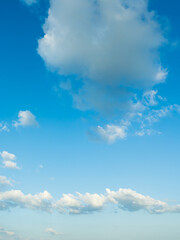 Beautiful blue sky and clouds with daylight natural background.