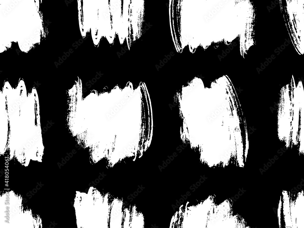 Aufkleber paint drawing seamless pattern black and white smear. hand drawn abstract illustration grunge elemen