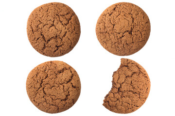 small set of cookies, isolated on white.