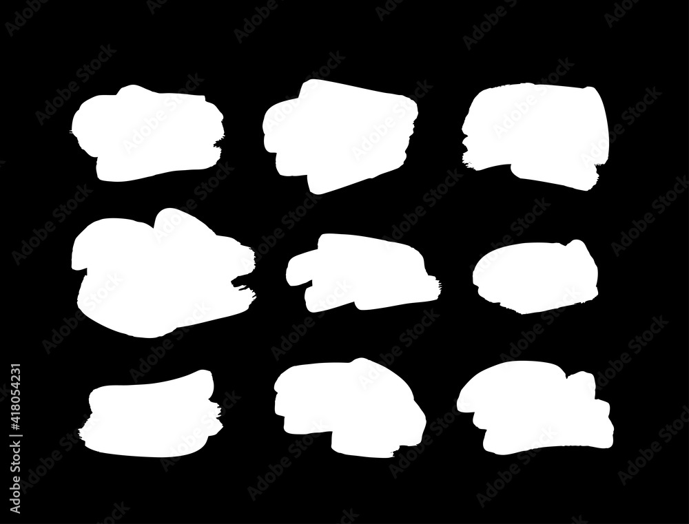 Aufkleber paint drawing seamless pattern black and white smear. hand drawn abstract illustration grunge elemen