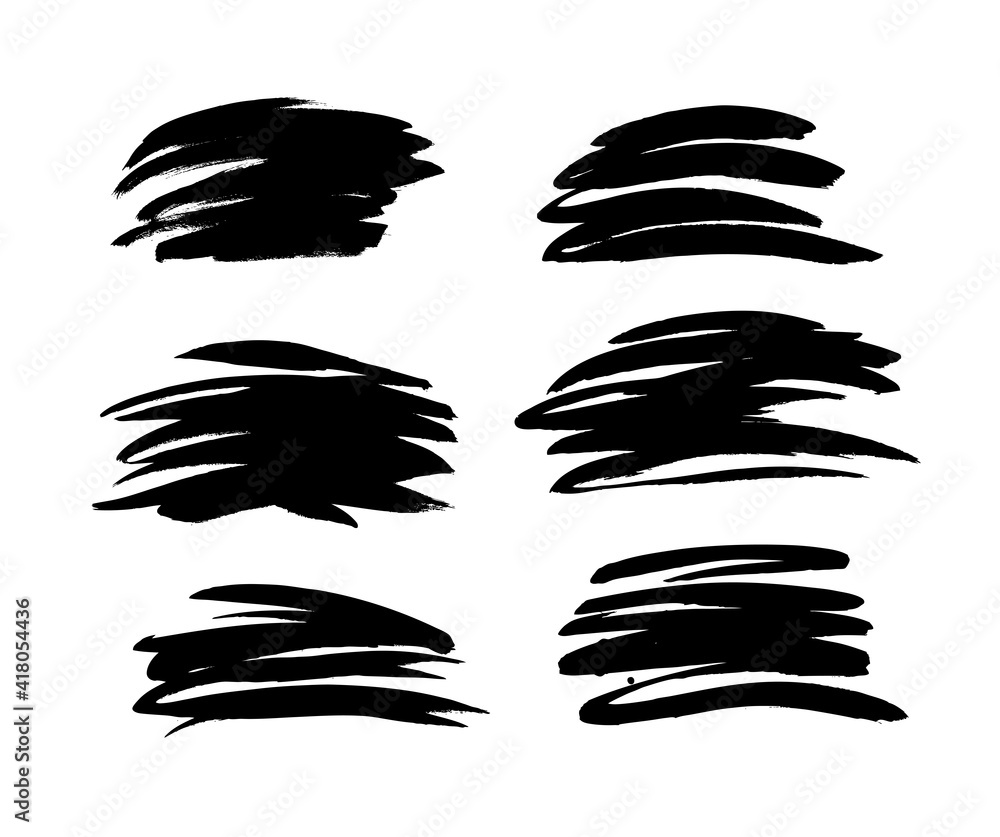 Aufkleber paint drawing seamless pattern black and white smear. hand drawn abstract illustration grunge elemen