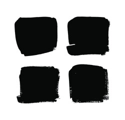 Paint drawing seamless pattern black and white squares. Hand drawn abstract illustration grunge elements. Vector abstract objects for design 