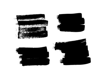 Paint drawing seamless pattern black and white squares. Hand drawn abstract illustration grunge elements. Vector abstract objects for design 