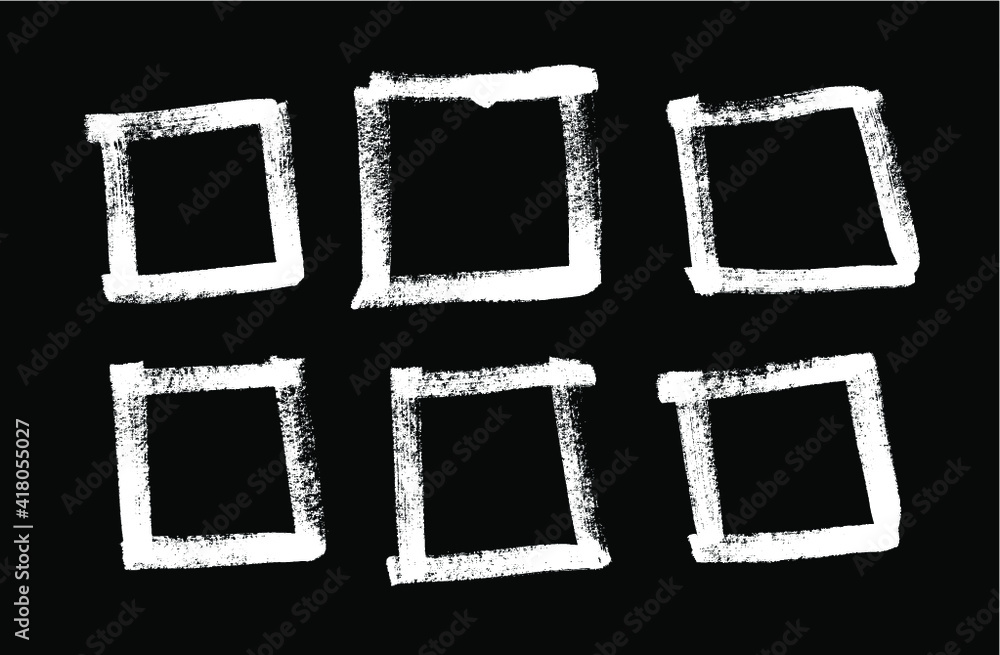 Poster paint drawing seamless pattern black and white squares. hand drawn abstract illustration grunge elem
