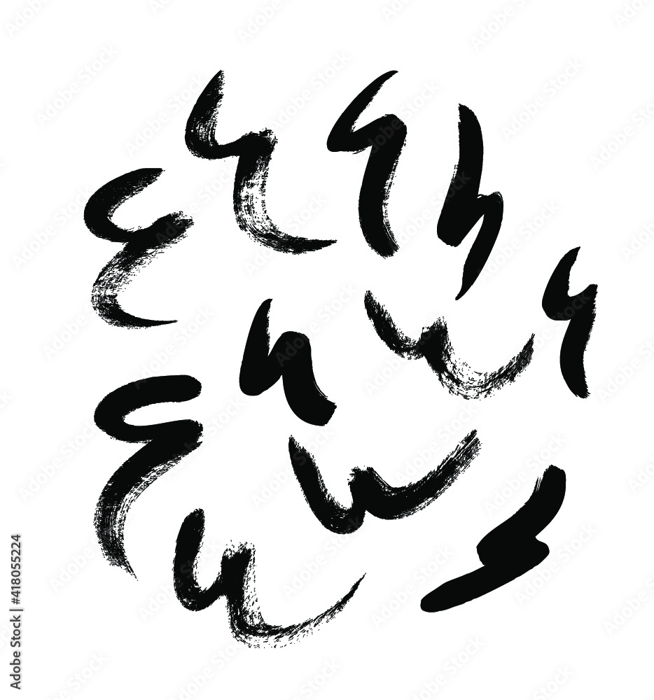 Poster paint drawing seamless pattern black and white smear. hand drawn abstract illustration grunge elemen