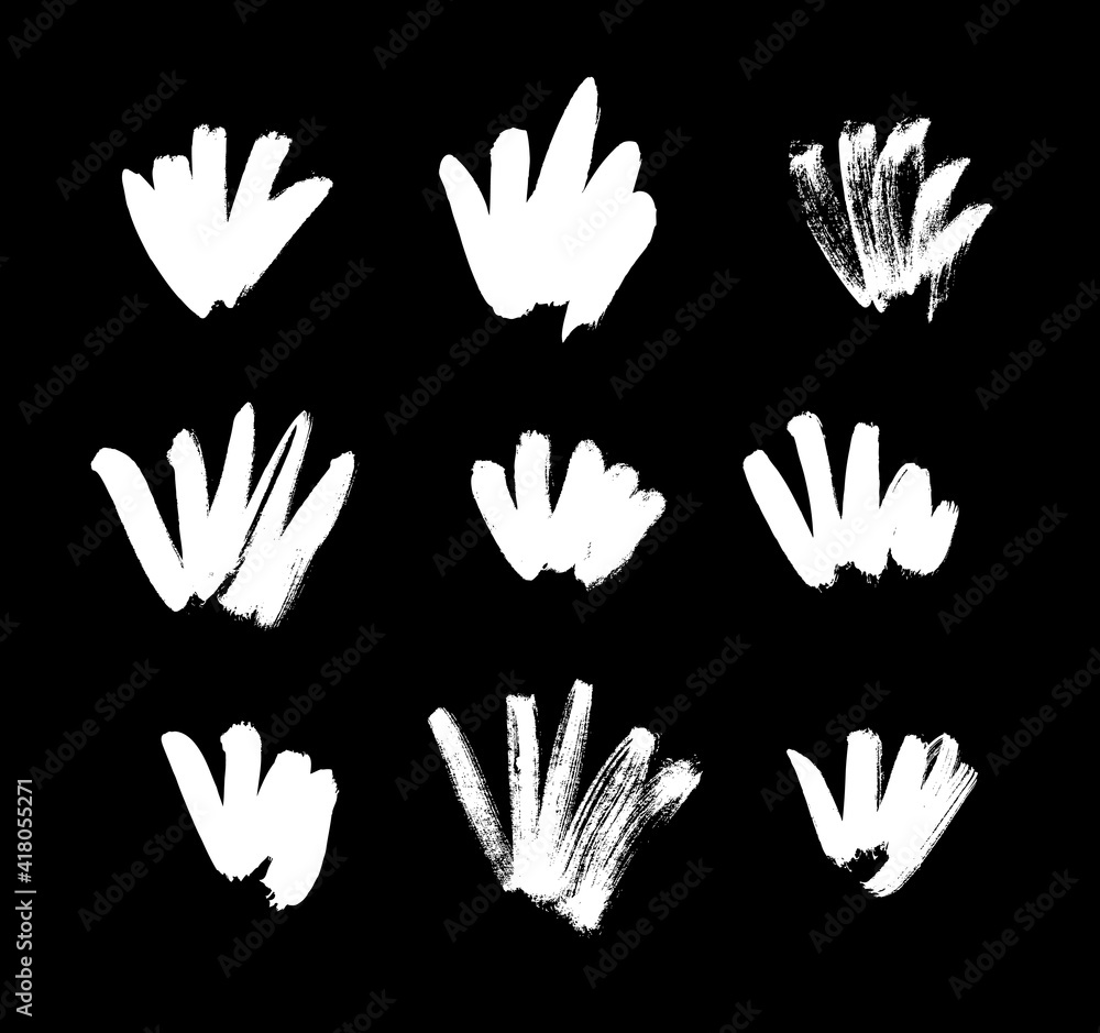 Poster paint drawing seamless pattern black and white smear. hand drawn abstract illustration grunge elemen