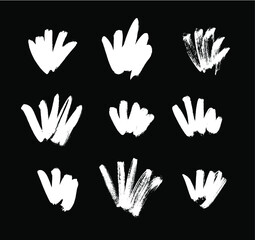 Obraz premium Paint drawing seamless pattern black and white smear. Hand drawn abstract illustration grunge elements. Vector abstract objects for design 