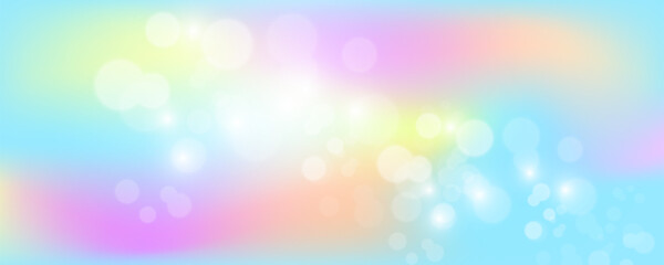 Bright holographic background with sparkles, vector illustration. © _veiksme_