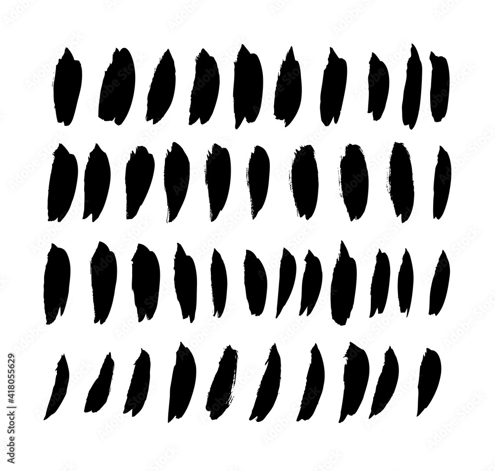 Poster paint drawing seamless pattern black and white smear. hand drawn abstract illustration grunge elemen