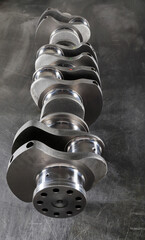 New engine crankshaft. Spare part.