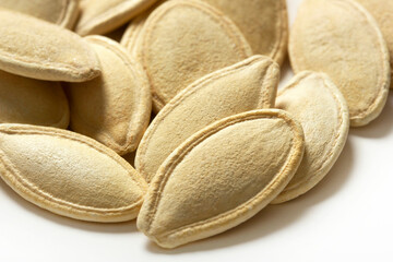 Fresh and roasted pumpkin seeds