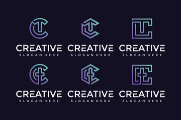 Creative and elegant TC letter logo icon for luxury business