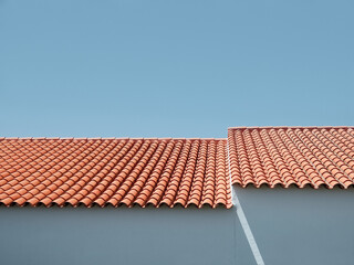 A minimal architecture roof detail with light