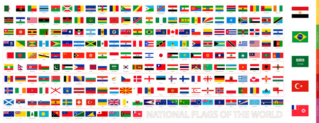 All flags of the world in official proportions.