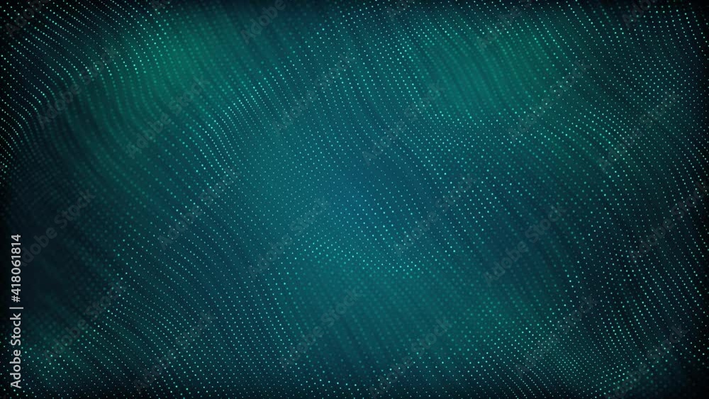 Poster abstract digital waving lines fx background loop/ 4k animation of an abstract fractal digital lines 