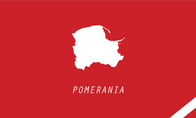 Pomerania map region Poland voivodeship vector illustration