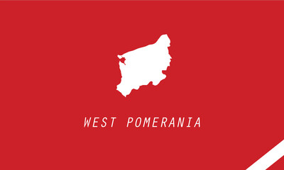 West Pomerania map region Poland voivodeship vector illustration