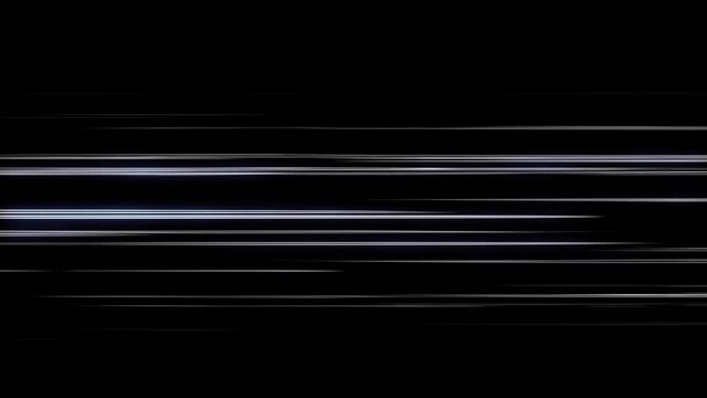 Horizontal glowing speed lines. Moving anime background. Abstract speed lines energy