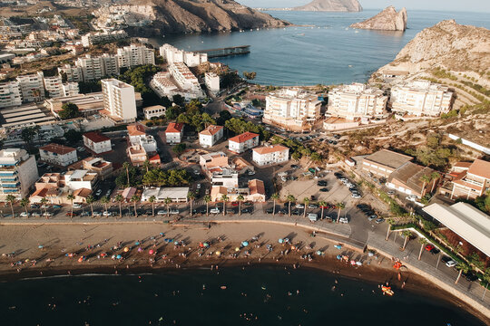 Aerial cityscape, Aguilas, Murcia, Spain
