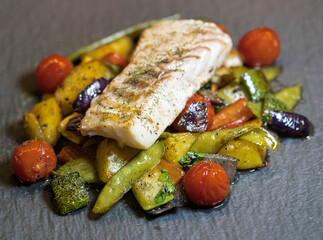 gebratener Kaltwasser Wild-Kabeljau