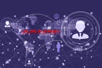 2d illustration Business Network concept