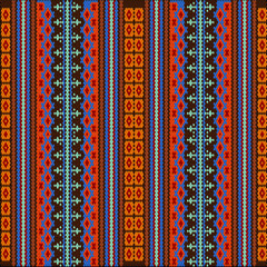  Seamless ethnic ornament for fabrics, interiors, ceramics and furniture in the style of Latin America.