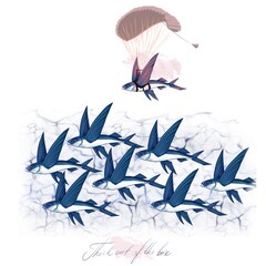 motivation with fly-fish illustration 