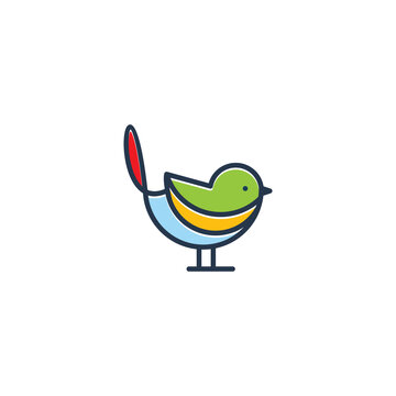 bird  vector icon , bird line style template , EPS 10