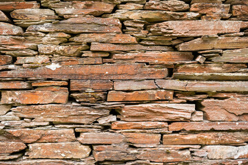 Brown stone wall, background and texture