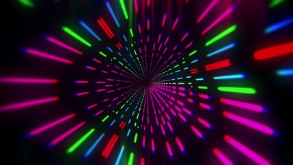 Digital Tunnel Graphic design. Colorful lines speed flow illustration. Wallpaper for your web site design, titles, overlay and etc.