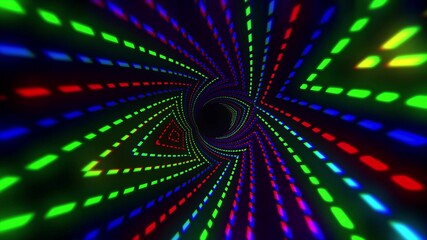 Digital Tunnel Graphic design. Colorful lines speed flow illustration. Wallpaper for your web site design, titles, overlay and etc.