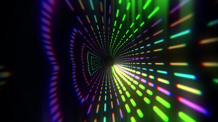 Digital Tunnel Graphic design. Colorful lines speed flow illustration. Wallpaper for your web site design, titles, overlay and etc.