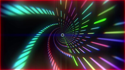 Digital Tunnel Graphic design. Colorful lines speed flow illustration. Wallpaper for your web site design, titles, overlay and etc.