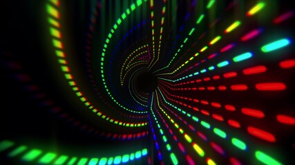 Digital Tunnel Graphic design. Colorful lines speed flow illustration. Wallpaper for your web site design, titles, overlay and etc.