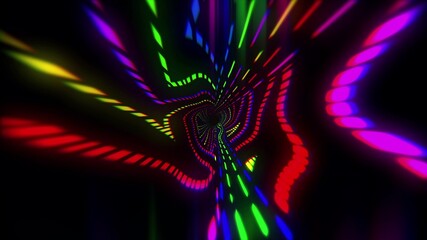 Digital Tunnel Graphic design. Colorful lines speed flow illustration. Wallpaper for your web site design, titles, overlay and etc.