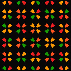 Flower Petals Colorful. Vector Pattern Petals. Seamless Petals Pattern.
