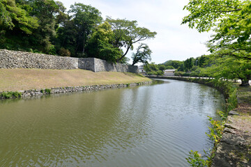 Fototapeta premium 彦根城 内堀と城郭 滋賀県彦根市
